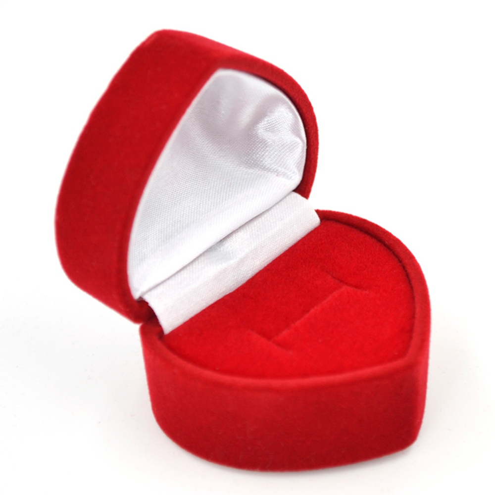 Футляр «Романтика» сердечко с крылышками для кольца и серёг