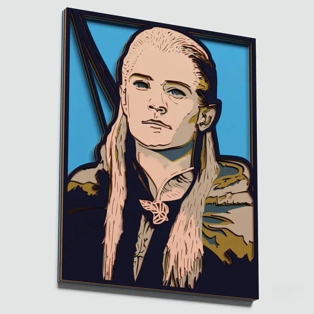 3D Картина по номерам из дерева Леголас, 38x50 см