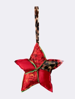 Елочная игрушка красная "Звезда" OLA OLA