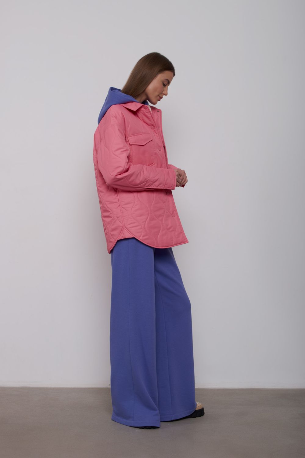 Куртка-рубашка Alexandra Talalay стёганая AW015 розовато-лиловая