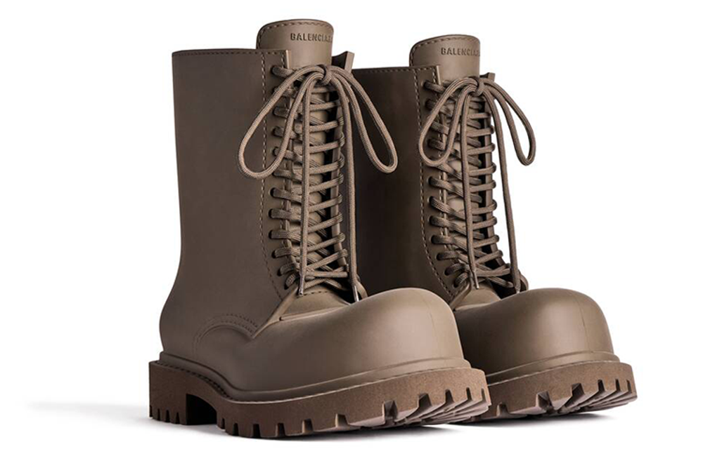 Balenciaga Steroid Ankle Boots Men"s Brown