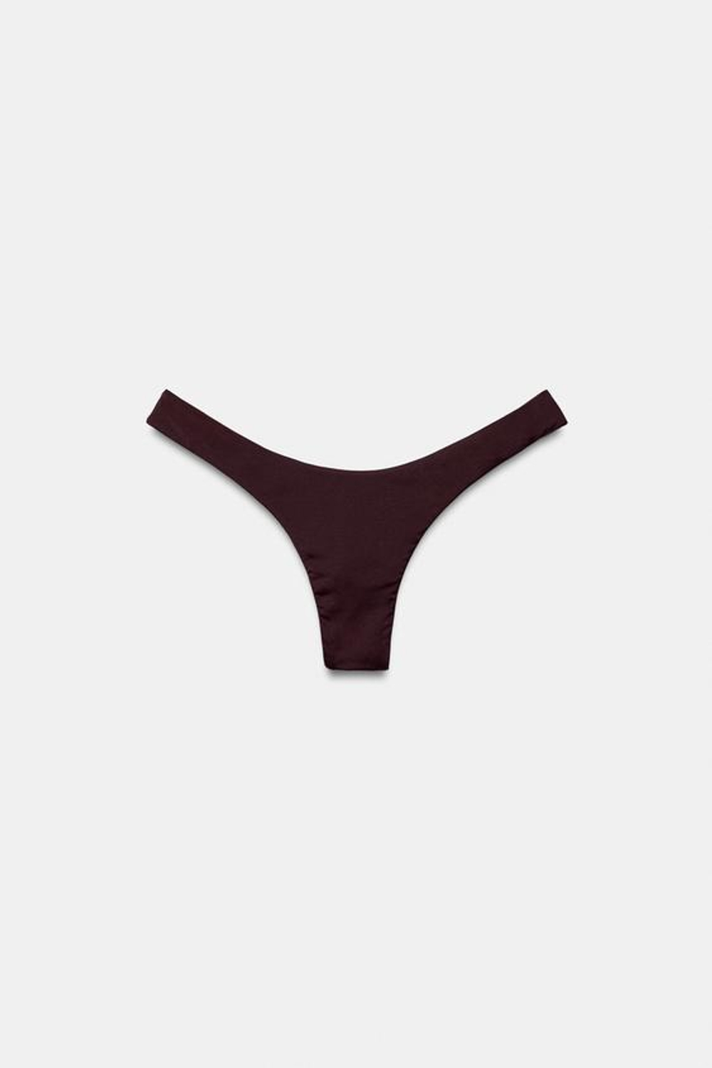 ZARA ПЛАВКИ-БИКИНИ С ДРАПИРОВКОЙ, КОРИЧНЕВЫЙ