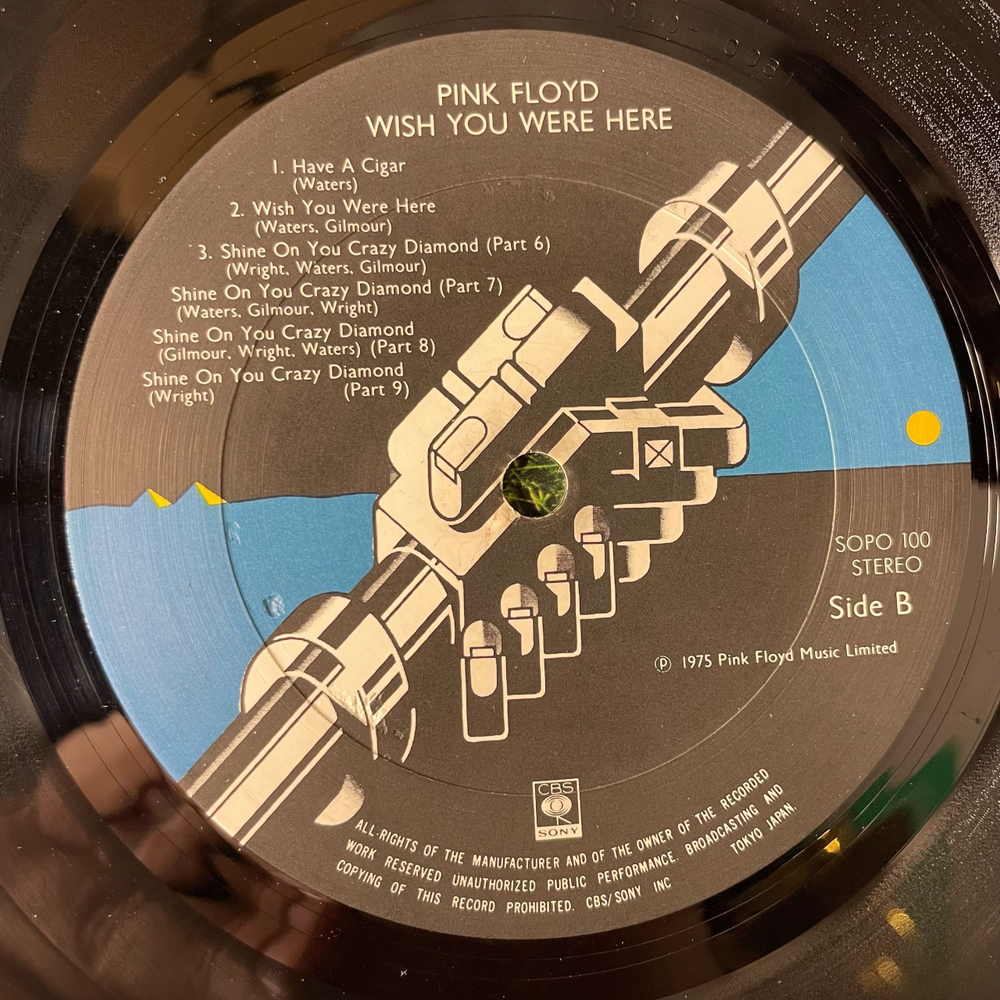 Винтажная виниловая пластинка LP Pink Floyd Wish You Were Here (Япония 1975) (С Плакатом) SOPO 100