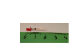 1000 шт./ Светодиод 3mm красный RL14013 красная матовая колба  короткие ноги