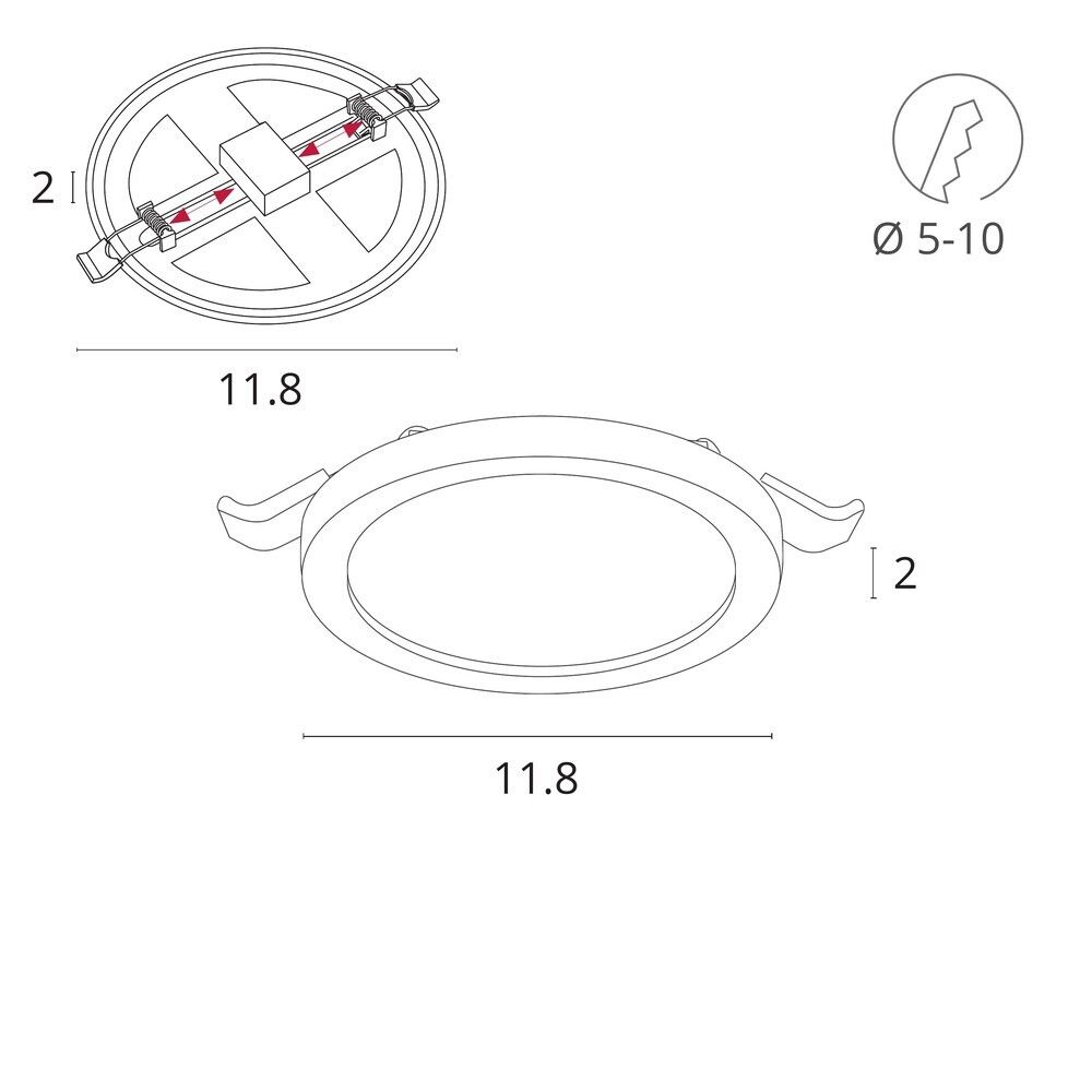 Встраиваемый светильник Arte Lamp