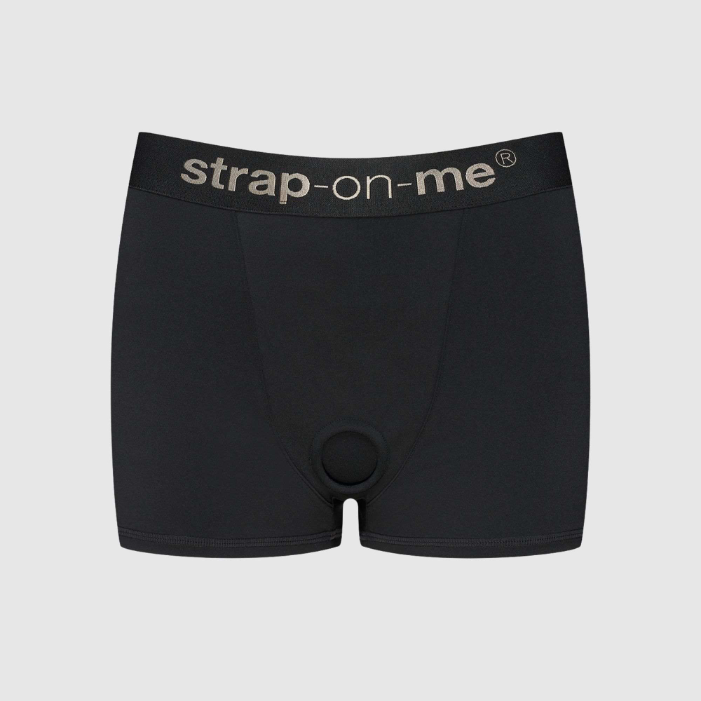 Трусики-боксеры для страпона Strap-on-me Allure, черные
