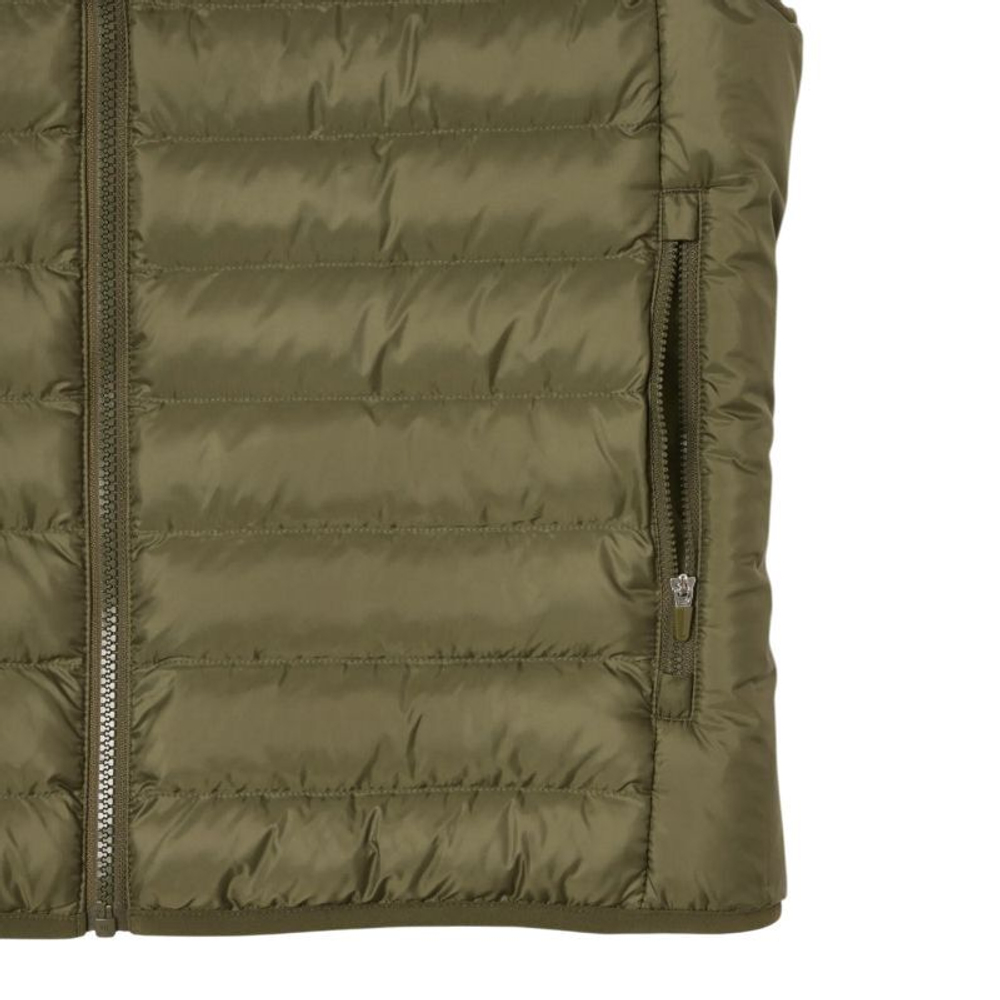 Мужская теннисная жилетка Lacoste Water Repellent Puffed - green khaki