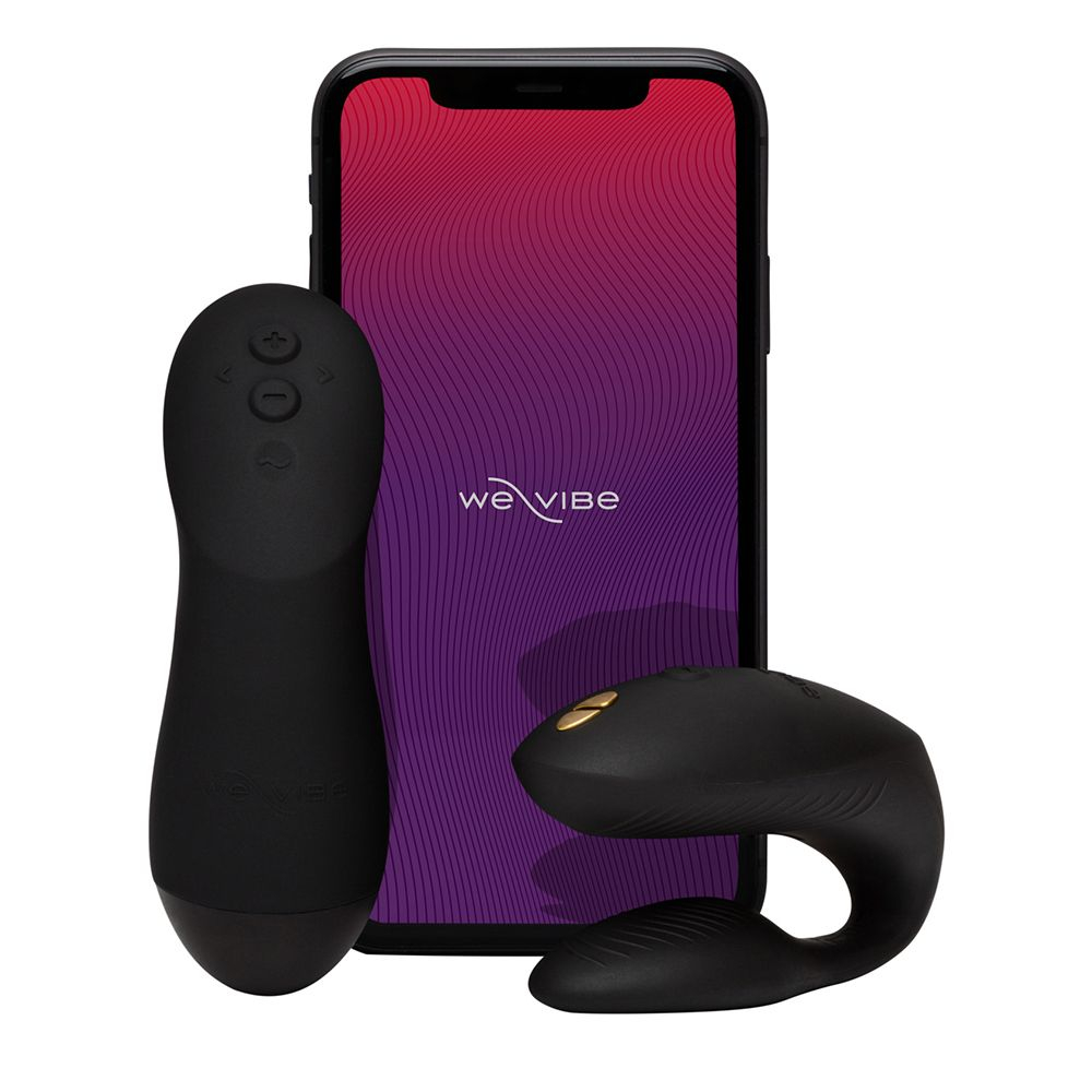 Вибратор для пар We-Vibe Chorus Pro, черный, силикон