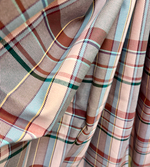 Ткань плательная в клетку (Италия) 50% хлопок 50% лен ш-155см цена за 1 м