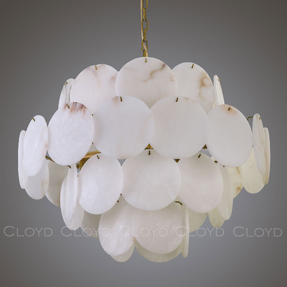 Люстра Cloyd BOSFOR-C C20 / выс. 55 см - алебастр - латунь (арт.12356)