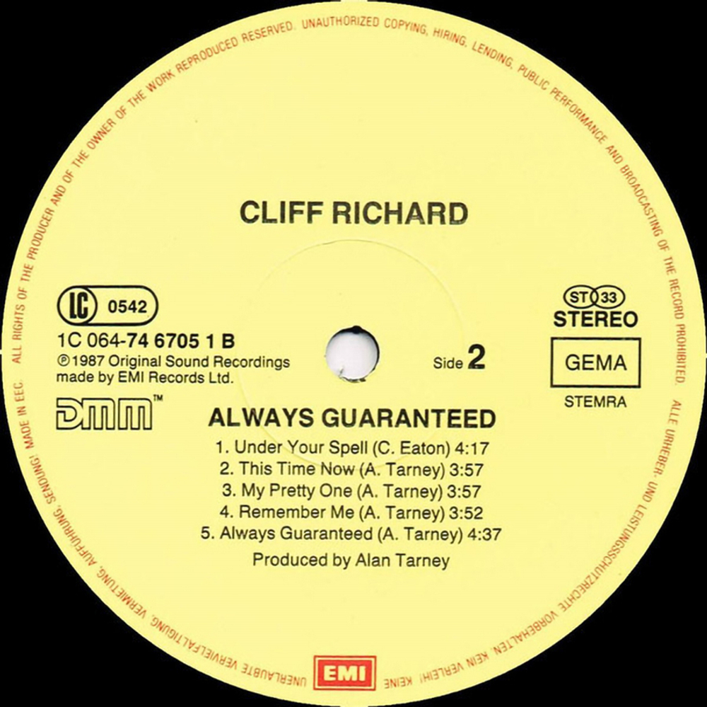 Cliff Richard / Always Guaranteed (LP)
