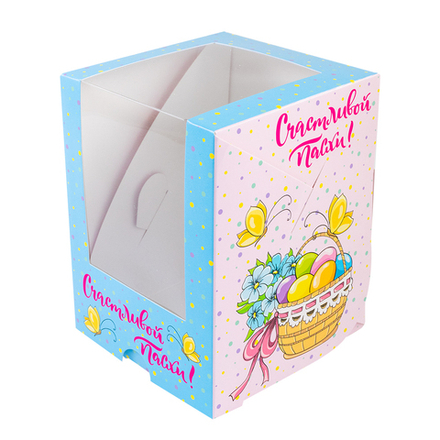 Коробка д/кулича "Корзинка" 9,5*9,5*12