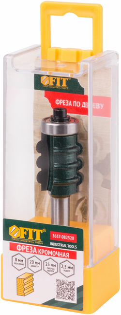 Фреза FIT кромочная фигурная с подшипником DxHxL=20х25х70,3мм(3637-082520)