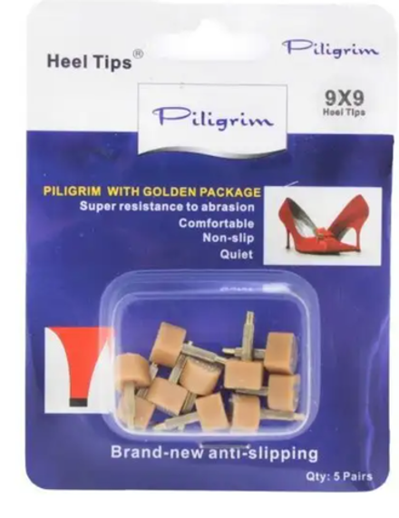 Набойки штучные Piligrim, 9х9х6мм, штырь 2,4мм, бежевый