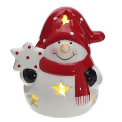 GAEM Фигурка декоративная "Снеговик" с подсветкой (LR44x2), L8 W6,5 H9,5 см