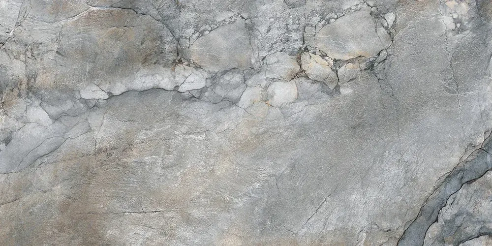Керамогранит Alma Ceramica GFA114VLC70L Vulcano 114x57 серый лаппатированный под камень