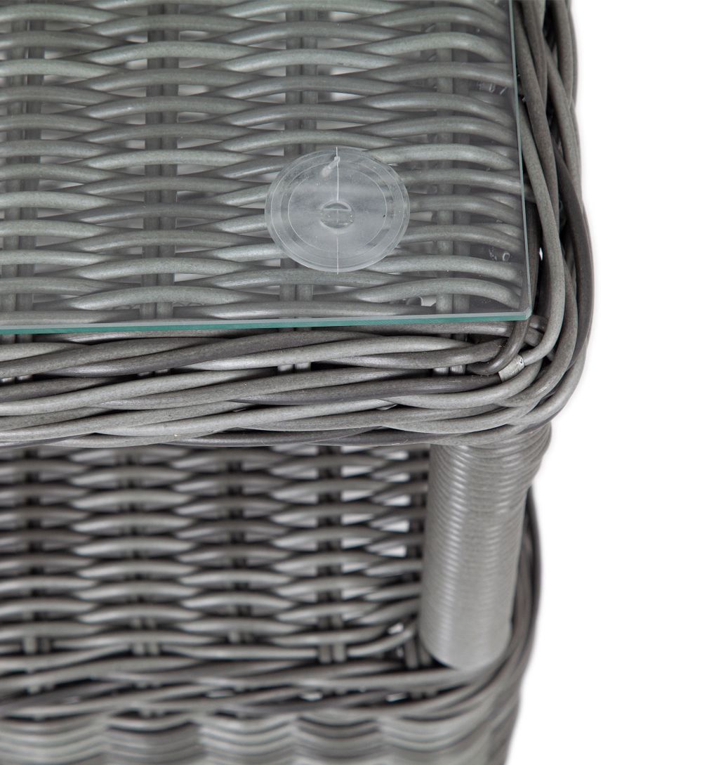 "Форио" столик кофейный из искусственного ротанга, цвет графит