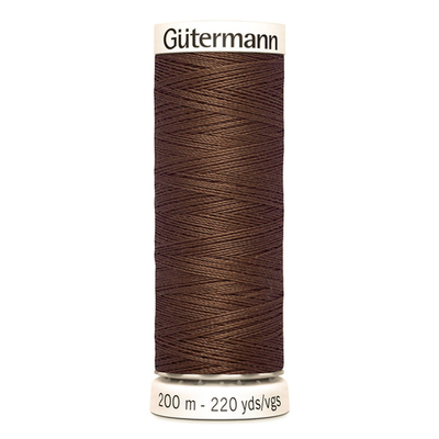 01 Нить Sew-All 100/200 м для всех материалов, 100% полиэстер Gutermann 748277 (446 сигнальный коричневый)