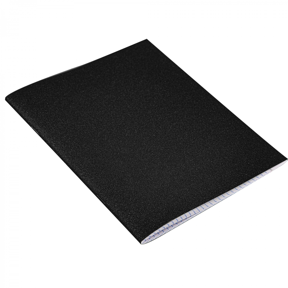 Тетрадь 48л., А5, клетка, Alingar "Чёрный", скрепка, дизайнерский картон, глиттерное напыление, блок офсет, 100 % белизна