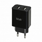 СЗУ с кабелем micro 2USB 2.A Ubik UHS22BM black