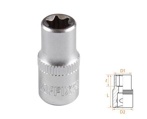 AFFIX (AF00023008) Головка торцевая TORX Е-стандарт 1/4", E8