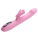 Нежно-розовый вибростимулятор-кролик Abella - 24 см.