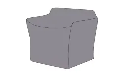 Защитный чехол на кресло Касабланка 88×82×70, цвет серый