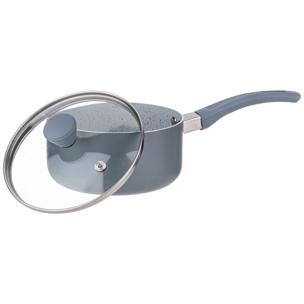 КОВШИК AGNESS "АРКТИК" АНТИП. ПОКР. РУЧКА SOFT TOUCH И СТЕКЛ. КРЫШКОЙ 1000 МЛ (КОР=24ШТ.) 14*7 СМ