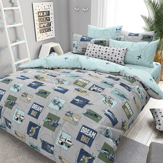 Поплин &quot;Самолеты&quot; | ш.220 см | 115 г/м² | хлопок-100%