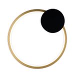 Настенный  светодиодный светильник 15Вт, 1040Лм, 4500К, Ra>80,  металл/силикон, золото/черный