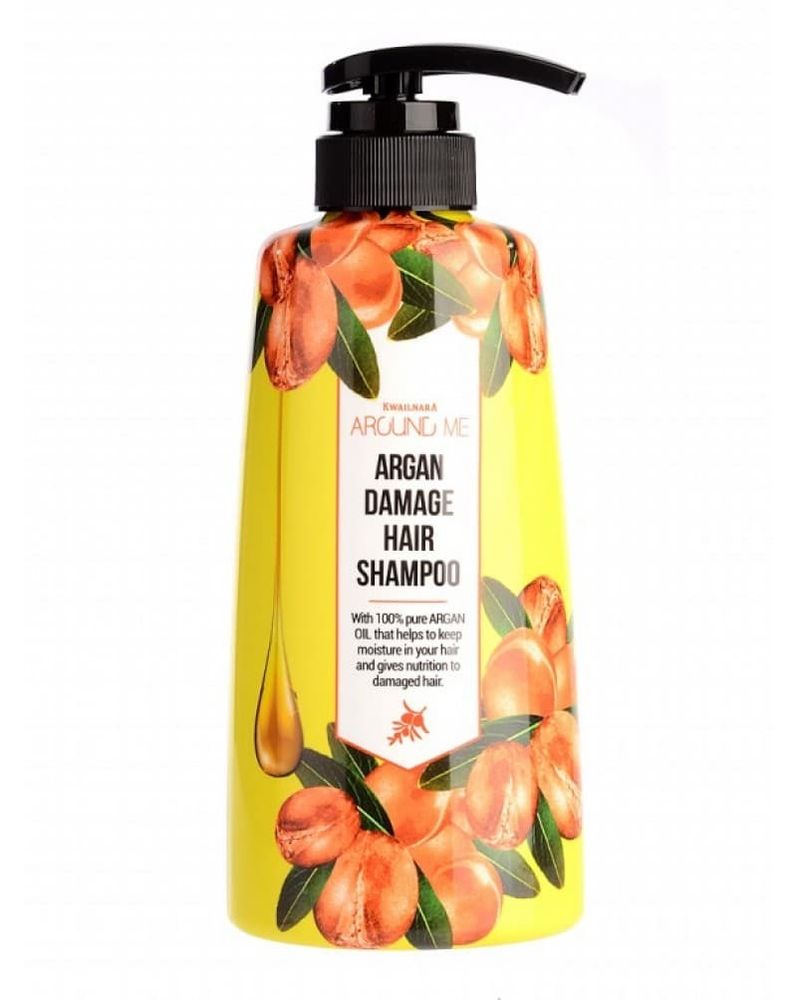 Шампунь для поврежденных волос с маслом арганы Around me Argan Hair Shampoo 500мл