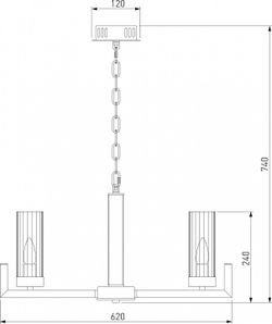 Подвесная люстра Eurosvet Arganie 60133/6 латунь
