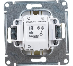 GLOSSA 1-клавишный ПЕРЕКЛЮЧАТЕЛЬ, сх.6, 10АХ, механизм, БЕЖЕВЫЙ GSL000261