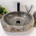 Раковина из речного камня RS-64120 (48*38*15) 0122