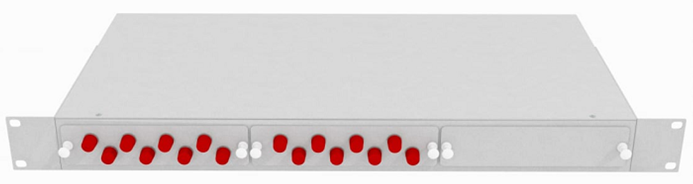 Кросс оптический стоечный  TopLAN КРС-Top-1U-12FC/U-OS2-GY