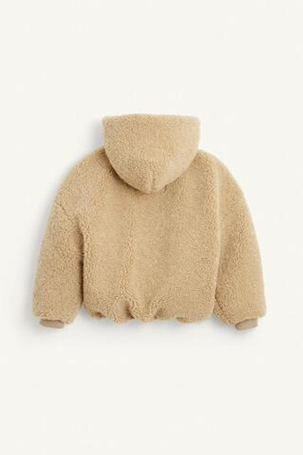 ZARA ТОЛСТОВКА ИЗ ИСКУССТВЕННОГО МЕХА, КРЕМОВЫЙ