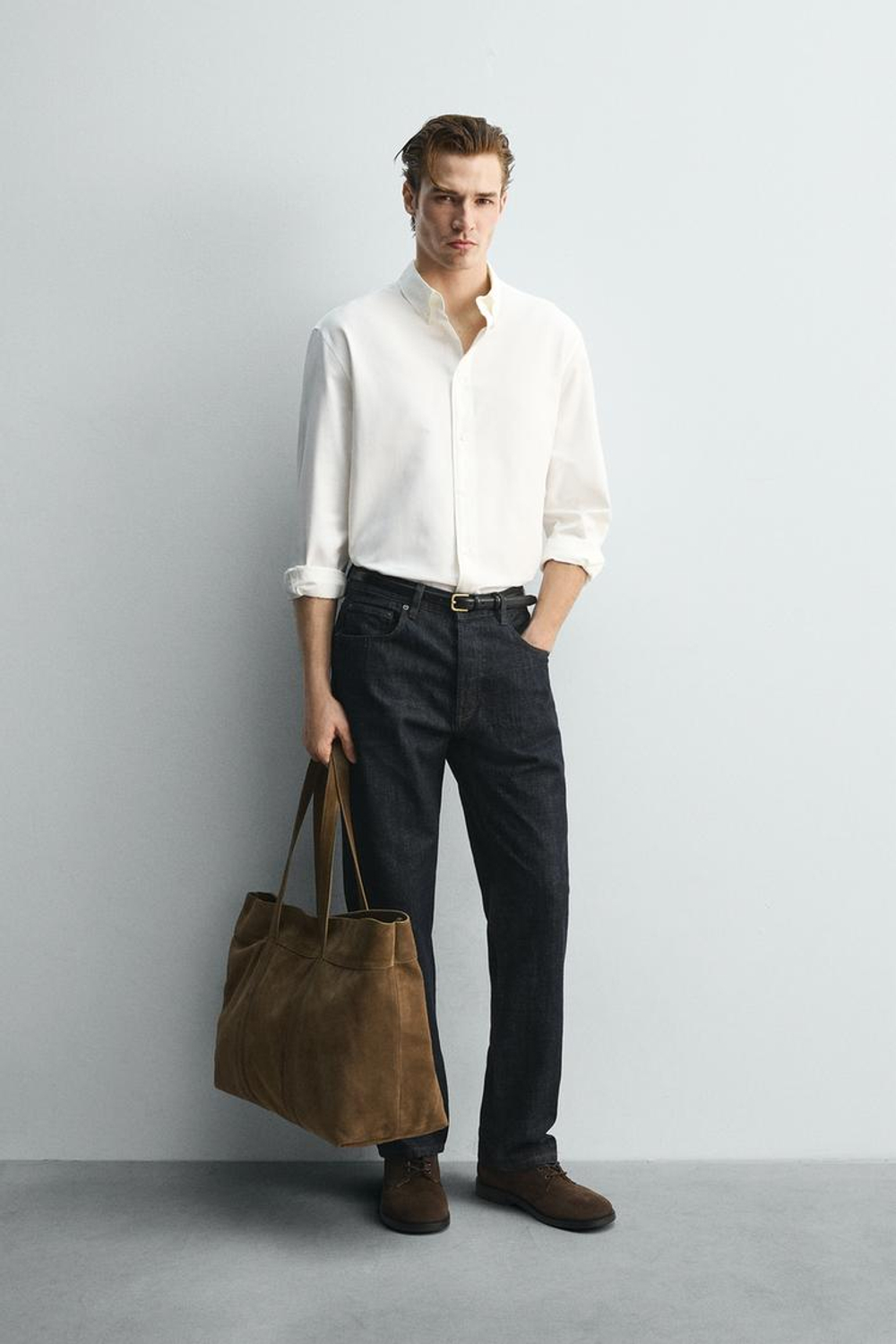 ZARА РУБАШКА RELAXED FIT - LIMITED EDITION, БЕЛЫЙ