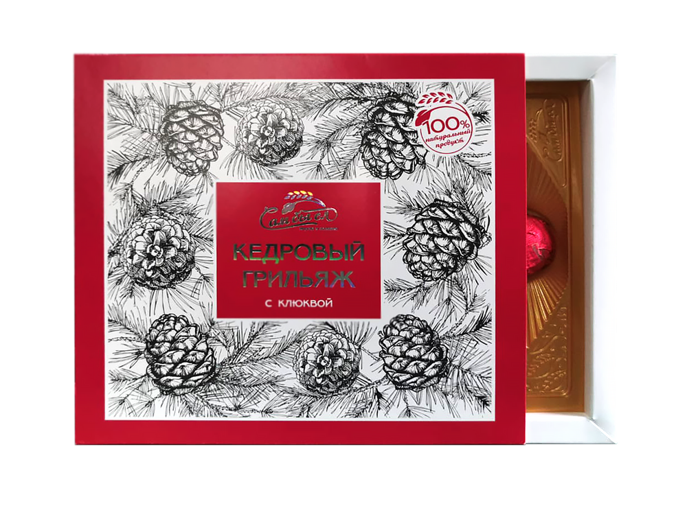 кедровый грильяж с клюквой