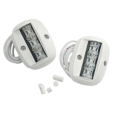 Огни бортовые светодиодные 90х65 мм, белый корпус