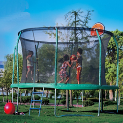 Батут perfetto sport premium strong 14 ft диаметр 4,3 м зелёный