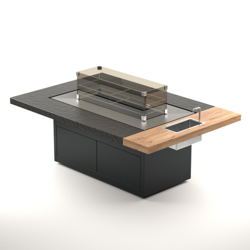 Дровяной гриль-стол Elbrus Grill Монблан PRO 1460 (столешница 2100x1400 мм)