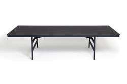 "Рио" стол из HPL 300х120см, цвет столешницы "черный мрамор", угол R3мм