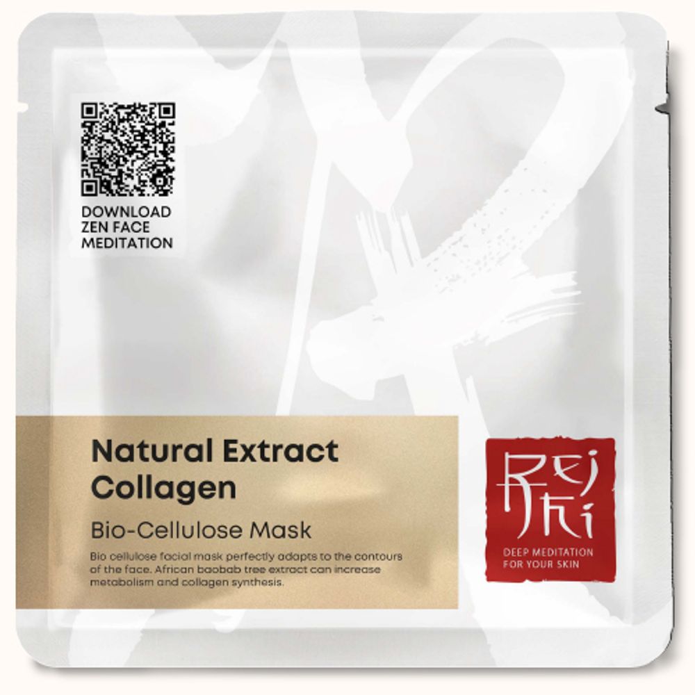 PRO Natural Extract Collagen Bio-Cellulose Mask/ Антивозрастная Биоцеллюлозная маска для лица с натуральным экстрактом коллагена