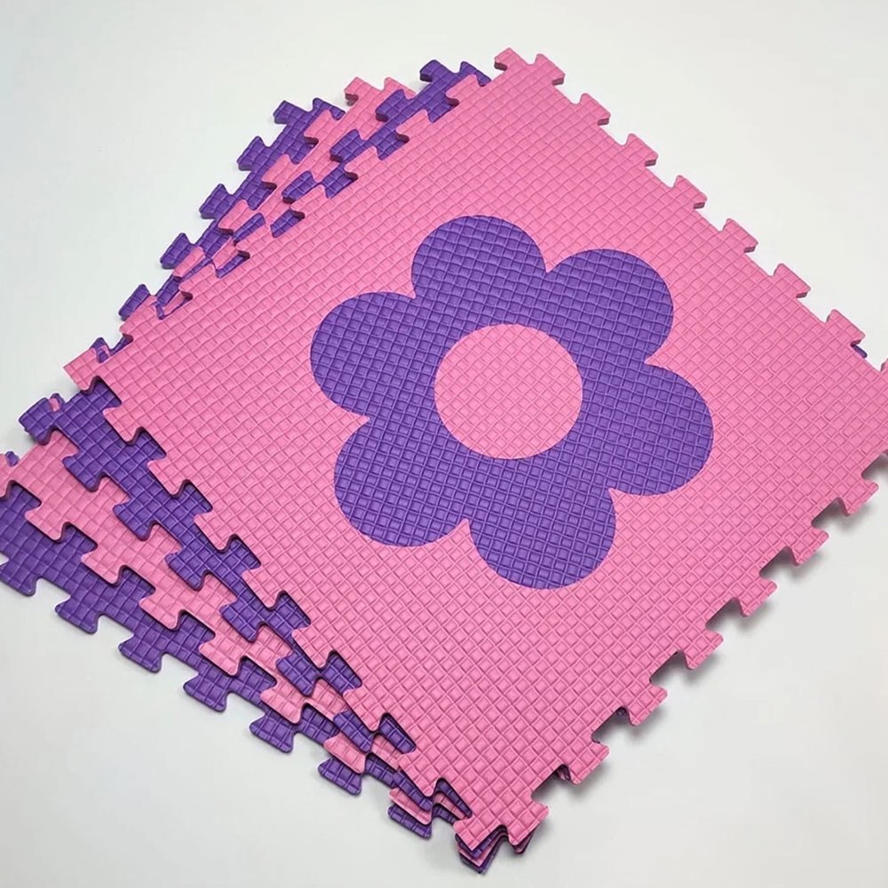 Мягкий пол "Цветочки" 500x500x10 мм 45 шор