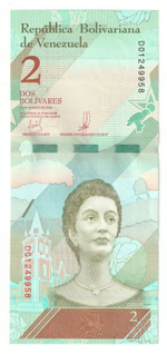 Venezuela, 2 Bolívares, 2018, UNC