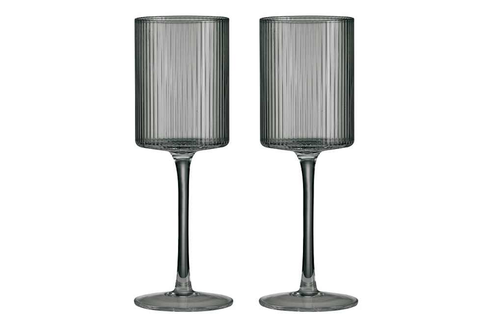 Набор бокалов для белого вина 2шт 310мл Pozzi Milano 1876 Modern Classic серый