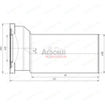 Труба фановая  250*15  W1225 смещенная АНИ пласт