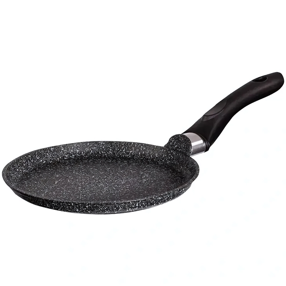 Сковорода блинная 200мм с ручкой, АП линия «Granit» (Black)