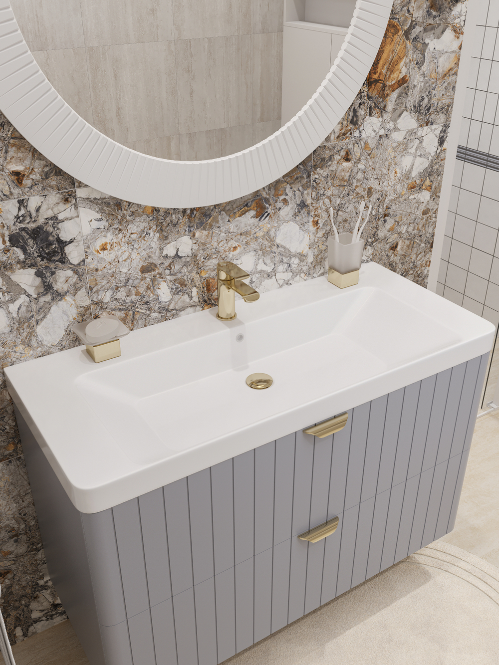 Смеситель для раковины STWORKI Копенгаген S42010GG глянцевое золото