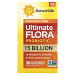 Renew Life, Ultimate Flora™, пробиотик Ultimate Flora™, 15 млрд КОЕ, 30 веганских капсул с отсроченным высвобождением